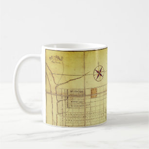 Vintage Karte, Originallayout - Philadelphia (1682 Kaffeetasse