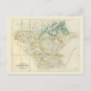 Vintage Karte Österreich Wien   Erdberg um 1836