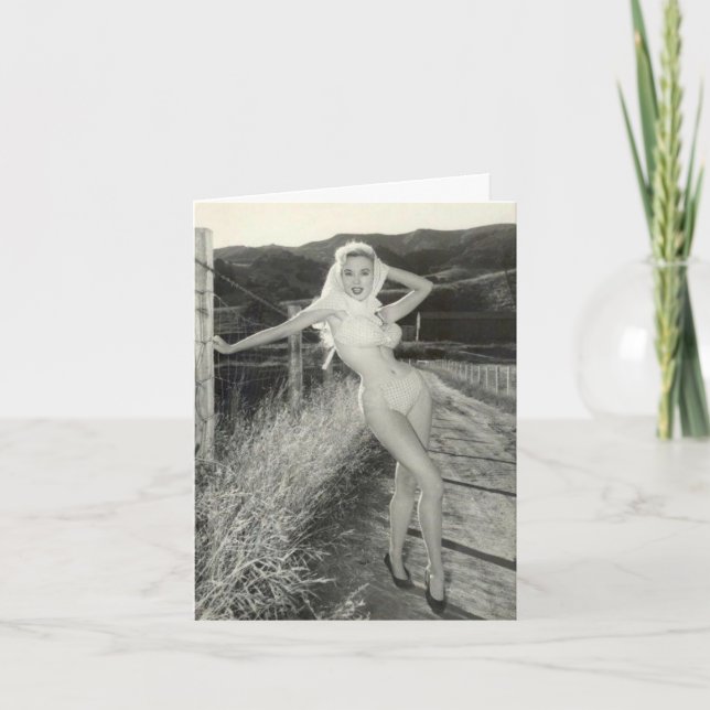 Vintage Karte "Out for a Stroll" (Vorderseite)