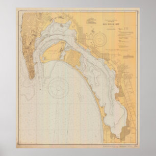 Vintage Karte San Diego CA (1935) Poster