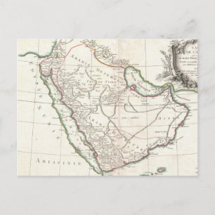 Vintage Karte Saudi-Arabiens (1771)