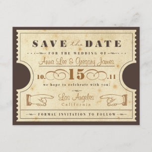 Vintage Karte Save the Date