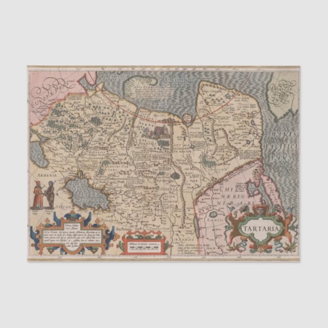 Vintage Karte Seidenpapier