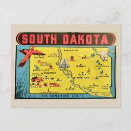 Vintage Karte South Dakota