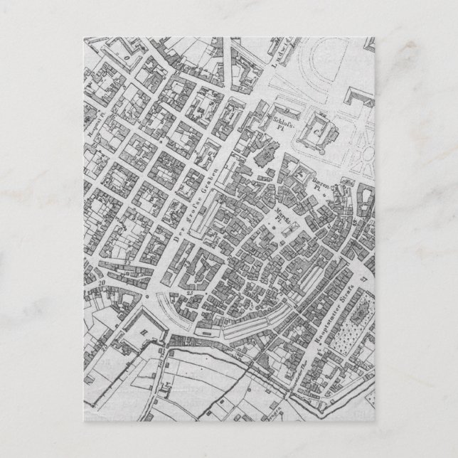 Vintage Karte Stuttgarts Deutschland (1794) (Vorderseite)