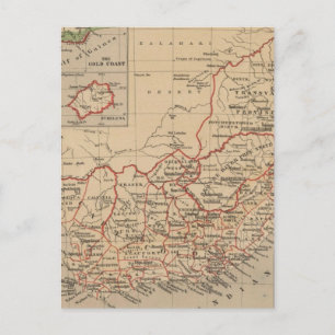 Vintage Karte Südafrikas (1880)