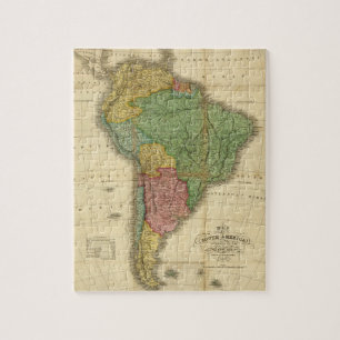 Vintage-Karte Südamerikas von 1826 von Anthony Fin Puzzle