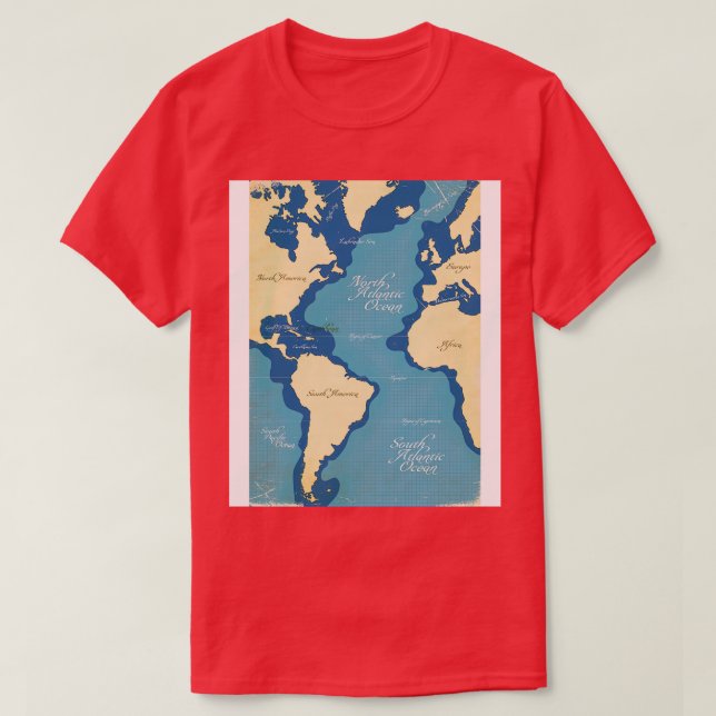 Vintage Karte T-Shirt (Design vorne)