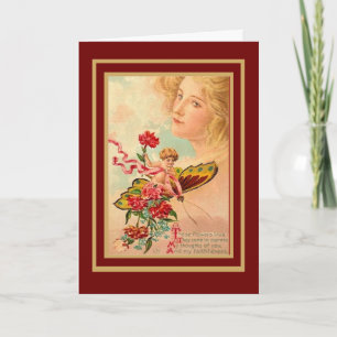 Vintage Karte Valentine Cupid