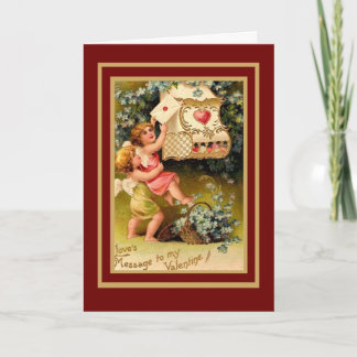 Vintage Karte Valentine Cupid