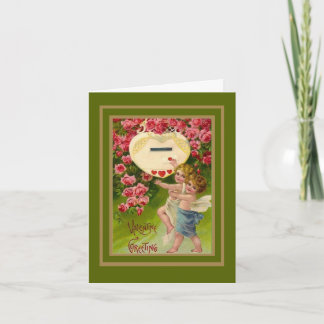 Vintage Karte Valentine Cupid