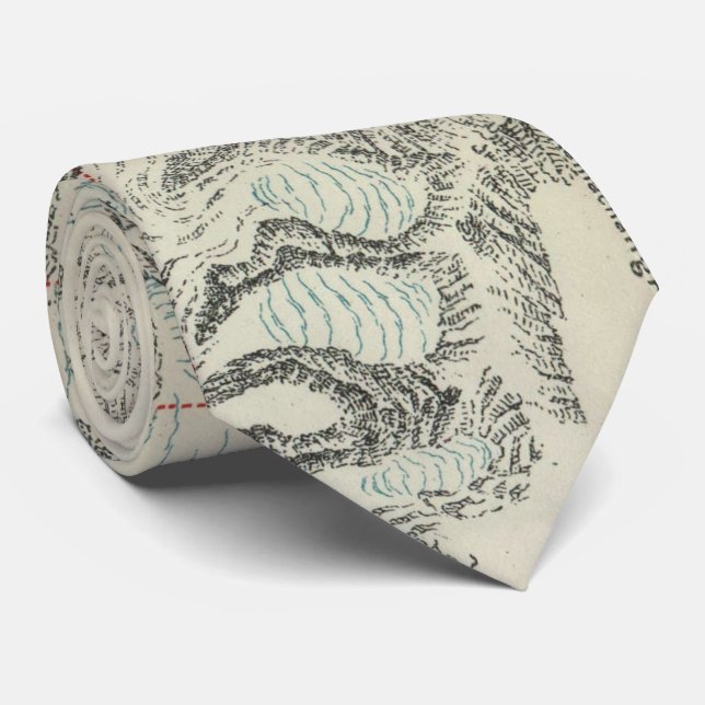 Vintage Karte vom Mount Everest (1921) Krawatte (Gerollt)