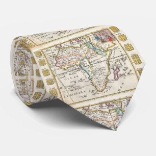 Vintage Karte von Afrika (1710) Krawatte