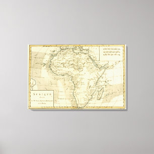 Vintage Karte von Afrika 2 Leinwanddruck