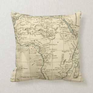 Vintage Karte von Afrika Kissen