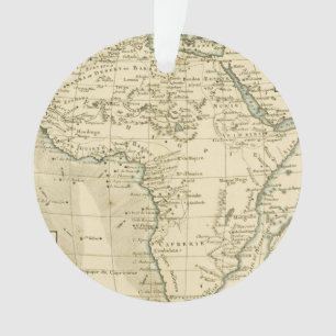 Vintage Karte von Afrika Ornament