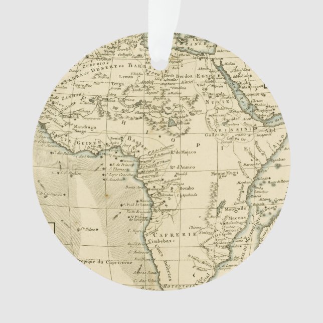 Vintage Karte von Afrika Ornament (Vorderseite)