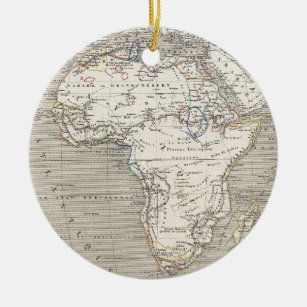 Vintage Karte von Afrika-Verzierung Keramikornament