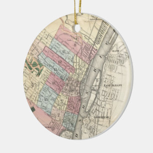 Vintage Karte von Albanien NY (1874) Keramikornament
