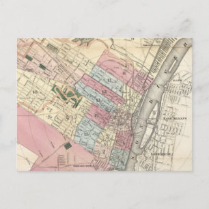 Vintage Karte von Albany NY (1874)