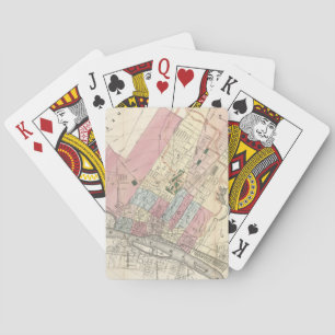 Vintage Karte von Albany NY (1874) Spielkarten