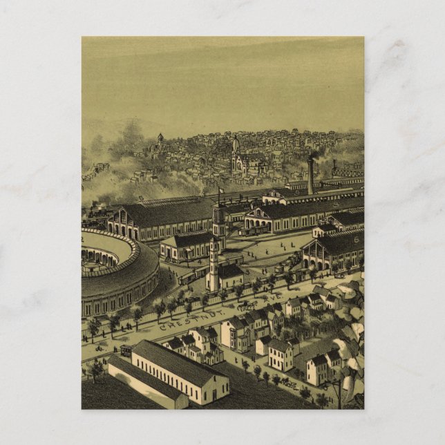 Vintage Karte von Altoona PA (1895) (Vorderseite)