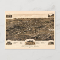Vintage Karte von Anniston, Alabama (1887)