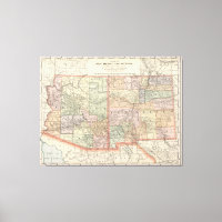 Vintage Karte von Arizona und New Mexico (1891)