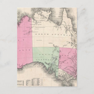 Vintage Karte von Australien (1862)