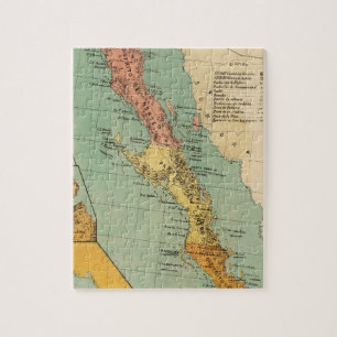 Vintage Karte von Baja California (1899) Puzzle