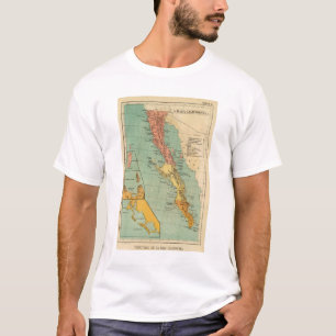 Vintage Karte von Baja California (1899) T-Shirt
