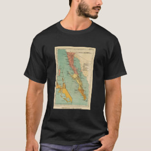 Vintage Karte von Baja California (1899) T-Shirt