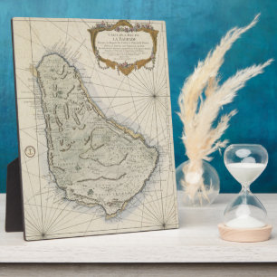 Vintage Karte von Barbados (1758) Fotoplatte