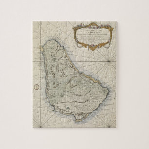 Vintage Karte von Barbados (1758) Puzzle