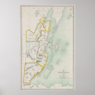 Vintage Karte von Belize (1921) Poster