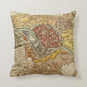 Vintage Karte von Berlin Deutschland (1789) Kissen
