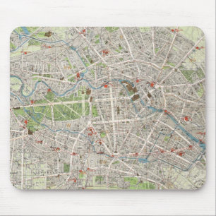 Vintage Karte von Berlin Deutschland (1905) Mousepad