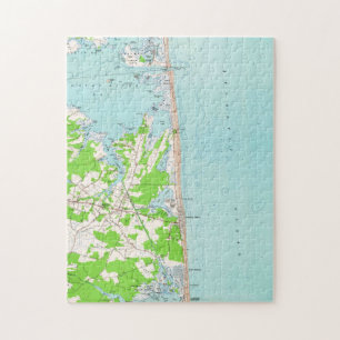 Vintage-Karte von Bethany Beach Delaware (1954) Puzzle