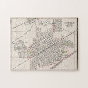 Vintage Karte von Birmingham Alabama (1901) Puzzle