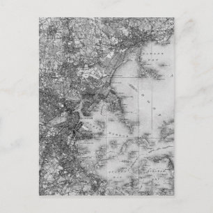 Vintage Karte von Boston