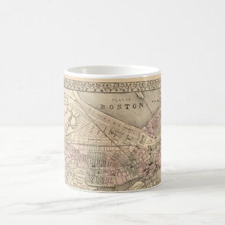 Vintage Karte von Boston (1880) Tasse