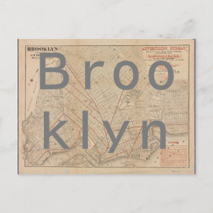Vintage Karte von Brooklyn