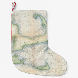 Vintage Karte von Cape Cod (1857) Kleiner Weihnachtsstrumpf