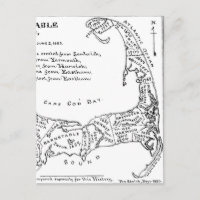 Vintage Karte von Cape Cod (1890)