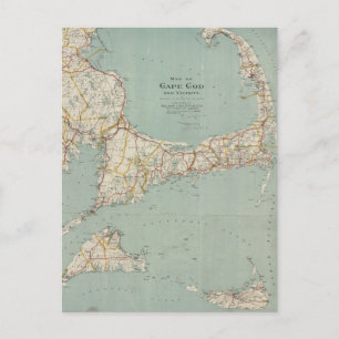 Vintage Karte von Cape Cod (1917)