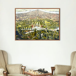 Vintage Karte von Central Park, New York, 1873 Poster