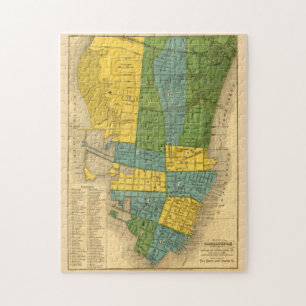 Vintage Karte von Charleston SC (1883) Puzzle