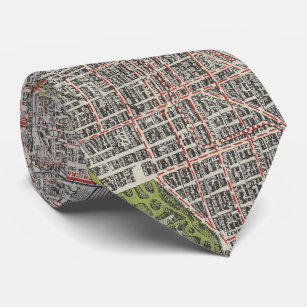 Vintage Karte von Chicago (1912) Krawatte