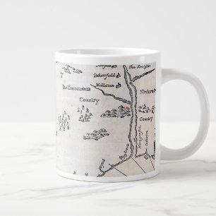 Vintage Karte von Connecticut Jumbo-Tasse