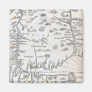 Vintage Karte von Connecticut Magnet